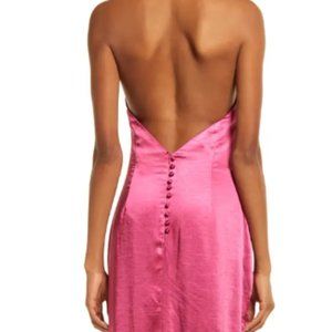 Elliatt - Pink Satin Open Back Dress